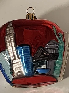 Christopher Radko Hand Blown NYC Big Apple 3D Ornament - Picture 1 of 11