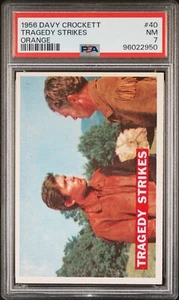 1956 Davy Crockett Orange #40 Tragedy Strikes PSA 7 NM - Picture 1 of 2