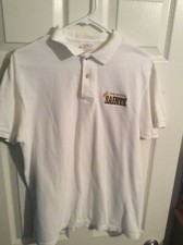 San Angelo Saints Mens White Polo Shirt Size Medium WPHL CHL Outlaws Rare!