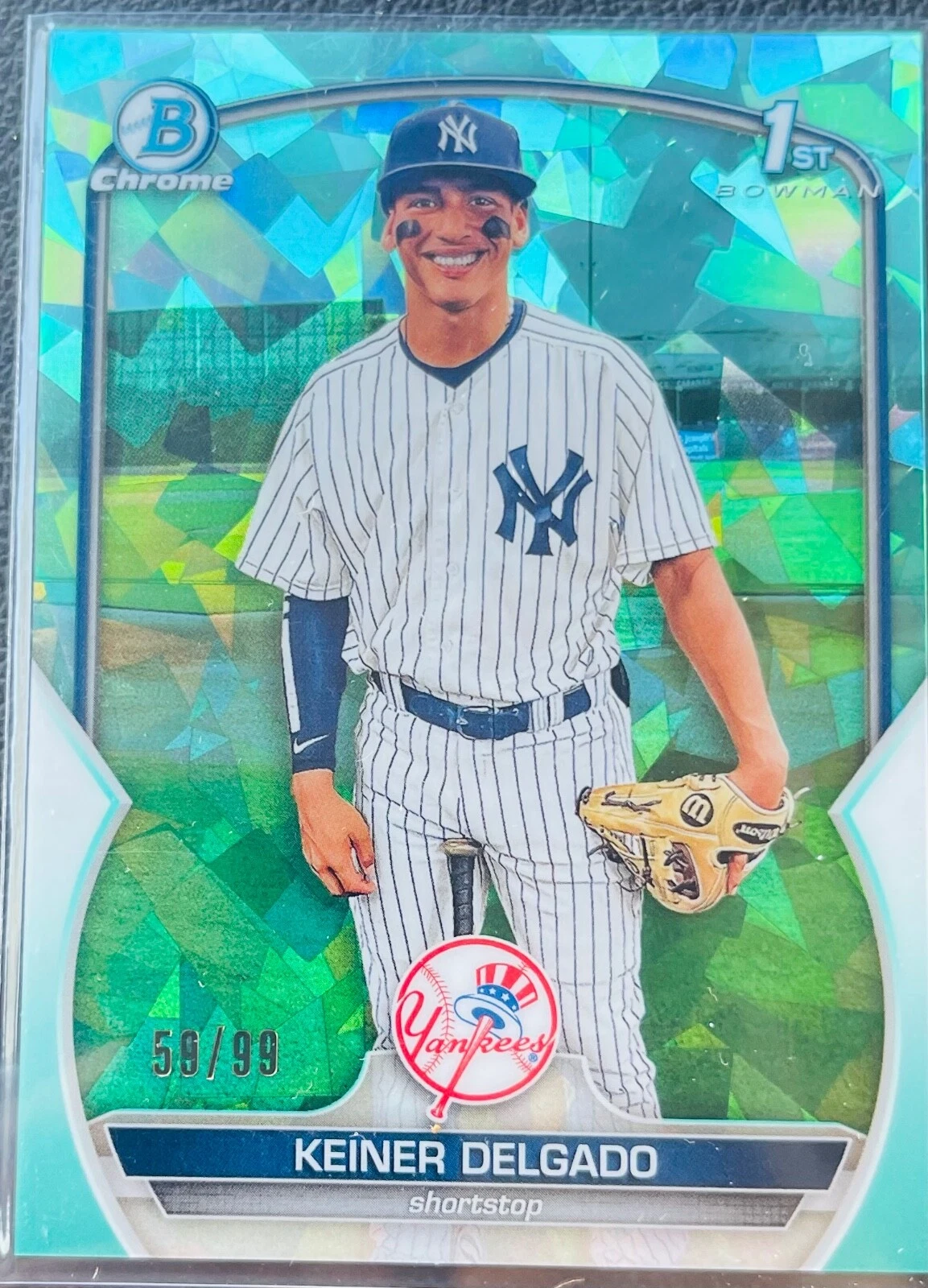 2023 Bowman Chrome Sapphire KEINER DELGADO 1st Bowman Aqua Refractor /99!