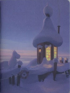Moomin Animation Snow Bridge Small Notebook 9 x 12 cm Putinki - Picture 1 of 2