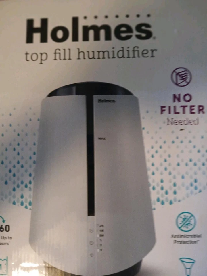 Holmes 1 gal Top Fill Ultrasonic Cool-Mist Humidifier / Antimicrobial Protection - Image 1 of 1