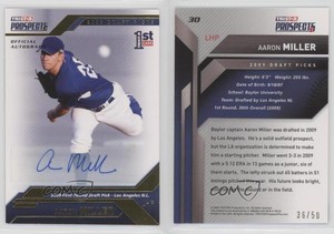 2009 TRISTAR Prospects Plus Gold Auto /50 Aaron Miller #30 Auto