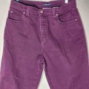 Bill Blass Jeans Sz 10P Burgandy Merlot High Rise Mom Stretch Flattering Vtg - Picture 1 of 11