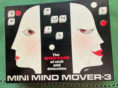 Vintage Mini Mind Mover-3 Multilingual Word Game- Skill & Detection VG+Complete - Image 1 of 4
