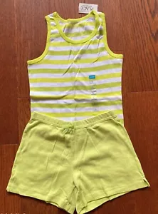 NWT The Children’s Place Girl’s L Green Striped Tank Top + Gymboree Sz 12 Shorts - Picture 1 of 6