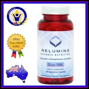 RELUMINS REDUCED L-GLUTATHIONE COMPLEX Gluta 1000mg Advance Skin Whitening Pills - Picture 1 of 7