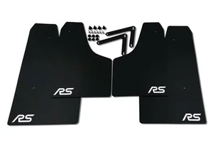Mud Flaps Mudflaps & Fixings FITS: Ford Focus RS Mk2 Black 4mm PVC*Gloss RS-W - Picture 1 of 6