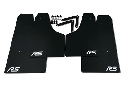 Mud Flaps Mudflaps & Fixings FITS: Ford Focus RS Mk2 Black 4mm PVC*Gloss RS-W - Image 1 of 4