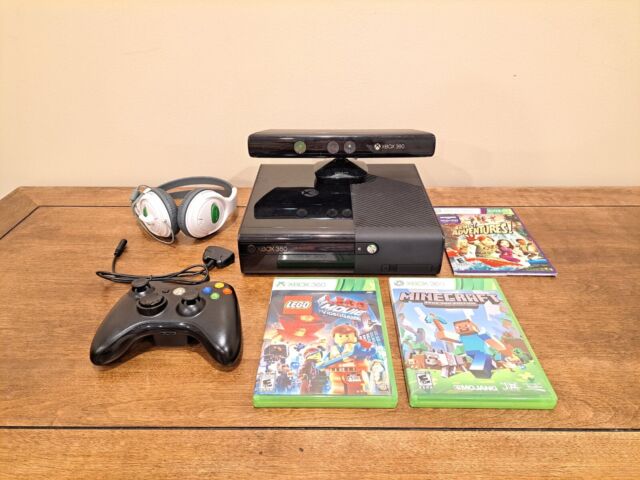 Microsoft XBox 360 E System BLACK Video Game Console 4GB Wireless Bundle  360E 