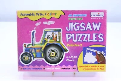 NEW Creative's Jigsaw Puzzle Educational Vehicles Teach Draw Facts Learning - Image 1 of 4