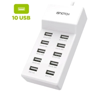 Hub USB alimentato sdoppiatore multiporta splitter ciabatta elettrica multipresa - Immagine 1 di 4