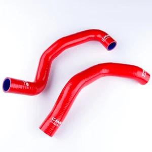 For 1994 1995 Ford Mustang 5.0L 302 Silicone Radiator Upper & Lower Hose Kit Red - Imagen 1 de 8