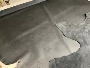 black smooth leather hide 46 square feet made in Italy - Picture 1 of 6
