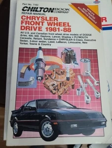 Chilton's Chrysler Front Wheel Drive 1981 - 88 Repair & Tune Up Guide Manual - Foto 1 di 1