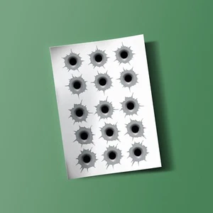 15x Bullet Holes Sticker Self Adhesive Vinyl Decal - Picture 1 of 1