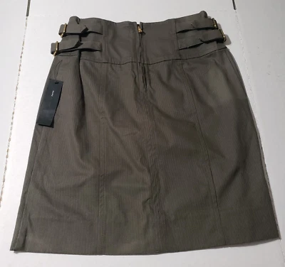 Marc by Marc Jacobs военного зеленый юбка женщин размер 8 стороны пряжки в полоску $238 - Изображение 1 из 4