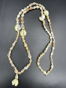 Vintage Kaurimuschel & Mini Muschel Muschel Halskette Hawaiian Lei 16" - Bild 1 von 6