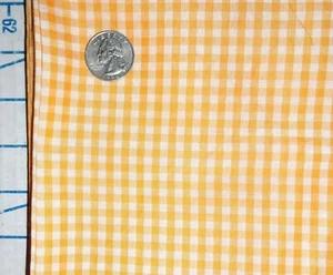 Gingham Golden Yellow White Thanksgiving Check Polyester Fabric BTY You Pick - Picture 1 of 11