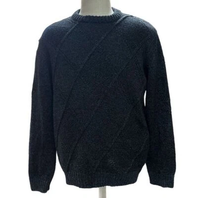 Giasone Wool Blend Knit Sweater Dark Gray Mens Size XL (Q10358) - Image 1 of 4