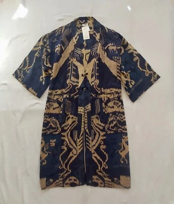 Inside Out Designs BNWT kimono coat 100% cotton Hand made in Indonesia Cost £195 - Image 1 of 4