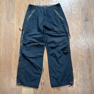 Vintage Corniche Pants Mens 36 Blue Cargo Pockets Military Paratrooper Surplus - Picture 1 of 16