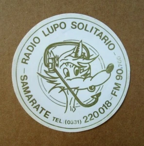 ADESIVO/STICKER/AUFKLEBER "RADIO LUPO SOLITARIO - FM 90.700" - SAMARATE (VA)  - Picture 1 of 1
