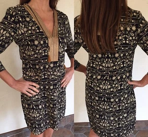 NEW QUEENIE PARIS LAURA BLACK EVERYDAY TUNIC PARTY-DRESS SIZE (1) UK 10 US 6 - Picture 1 of 3