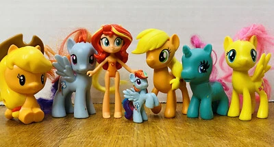 Lote Mixto De 7 My Little Pony Equestria Happy Meal Figura Arco Iris Dash Usado Foto 1 de 4