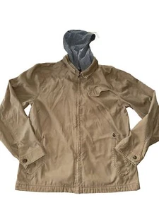 Volcom Bashi Hooded Jacket - Large Tan And Grey Workwear - Picture 1 of 7