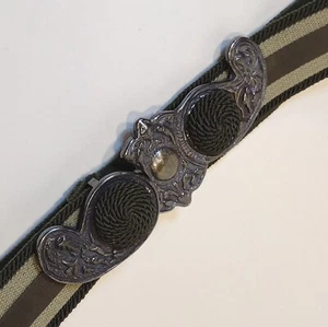 Vintage Gutos Belt 38" West Germany Canvas w Heavy Metal Buckle - Picture 1 of 14