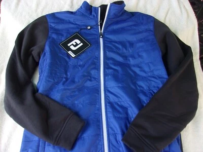 NUEVO CON ETIQUETAS Footjoy Chaqueta Híbrida con Cremallera, Hombre S, Azul Real y Negro, Bolsillos, Poli. Foto 1 de 4