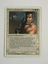 MTG - Veteran Bodyguard, Revised (3rd) Edition LP Rare White Magic The Gathering