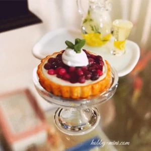 Miniature Fruit Tart, Fake Pie, Miniature Fruit Cake, Miniature Fake Food clay - Picture 1 of 4