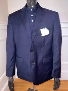 Lauren Ralph Lauren Navy Blue Suit Jacket Blazer Size 44Short $450 Wool - Picture 1 of 6