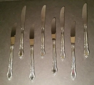 Stanley Roberts Rogers Auberge Stainless Dinner Knives Flatware Lot Of 8 - Imagen 1 de 12