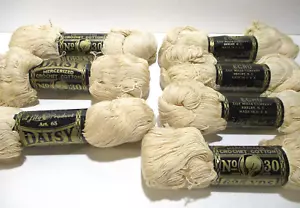 7 Vintage Daisy Mercerized Crochet Cotton Thread 625 Yds each Ecru No. 30 - Picture 1 of 3