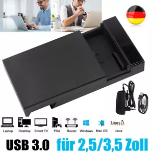 Externe Festplattengehäuse 2.5 / 3.5 Zoll USB 3.0 SATA SSD HDD Festplatten Case - Bild 1 von 14