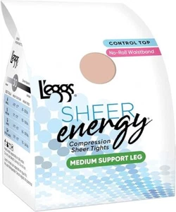 Pantimedias medias de nailon L'eggs para mujer Sheer Energy control cintura - Imagen 1 de 3