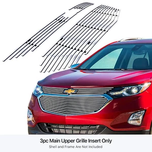 For 2018-2021 Chevy Equinox Bar Style Main Stainless Chrome Billet Grille Insert - Picture 1 of 7