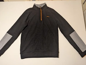 Slazenger Warm Hydro Guard Men's Size XL Black & Grey Long Sleeve Top - Picture 1 of 11