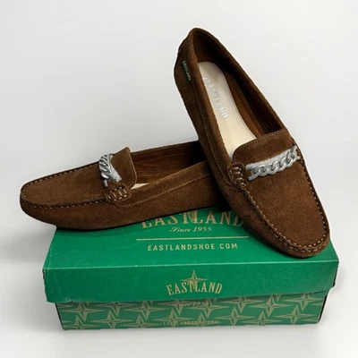  Сверло цепное Eastland Sawgrass женское 10 М коричневое замшевое для вождения мокасины 3289-04 - Изображение 1 из 4