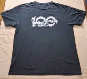 Maglietta NHL Centenario 100 Anniversario 1917-2017 Fanatici Uomo L Large - Foto 1 di 3