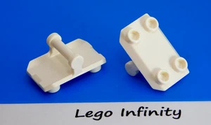 4 LEGO White Minifigure Shield Plate 2x3 with Horizontal Bar (30166) - 4 Pieces - Picture 1 of 1