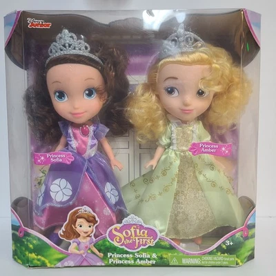 Disney Junior Sofia the First Royal Sisters 11" Princess Sofia & Amber Dolls - Image 1 of 4