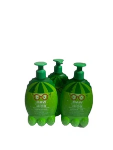 3 X Raw Sugar Kids Shampoo + Conditioner Watermelon & Apple Scent 12 Fl Oz - Picture 1 of 1