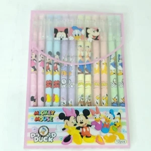 Mickey Mouse Donald Duck Goofy Pluto Gel Pens Lot Of 12 Gel Pens NEW Sealed - Picture 1 of 4
