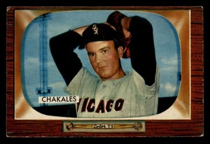 1955 Bowman #148 Bob Chakales creased White Sox - Picture 1 of 2