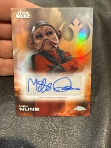 2025 Topps Chrome Star Wars Auto Mike Quinn as Nien Nunb #A-MQ - Picture 1 of 2