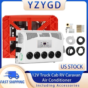 12V A/C 10000 BTU For Semi Trucks Bus RV Caravan Truck Cab Air Conditioner Split - Picture 1 of 15